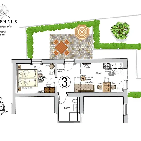 Gaestehaus Hopfenperle شقة فندقية سبالت