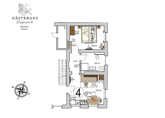 Apartmán Gaestehaus Hopfenperle Spalt